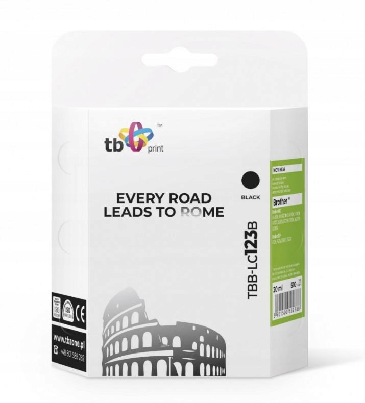 TB Print Ink for Brother LC123 Black TBB-LC123B