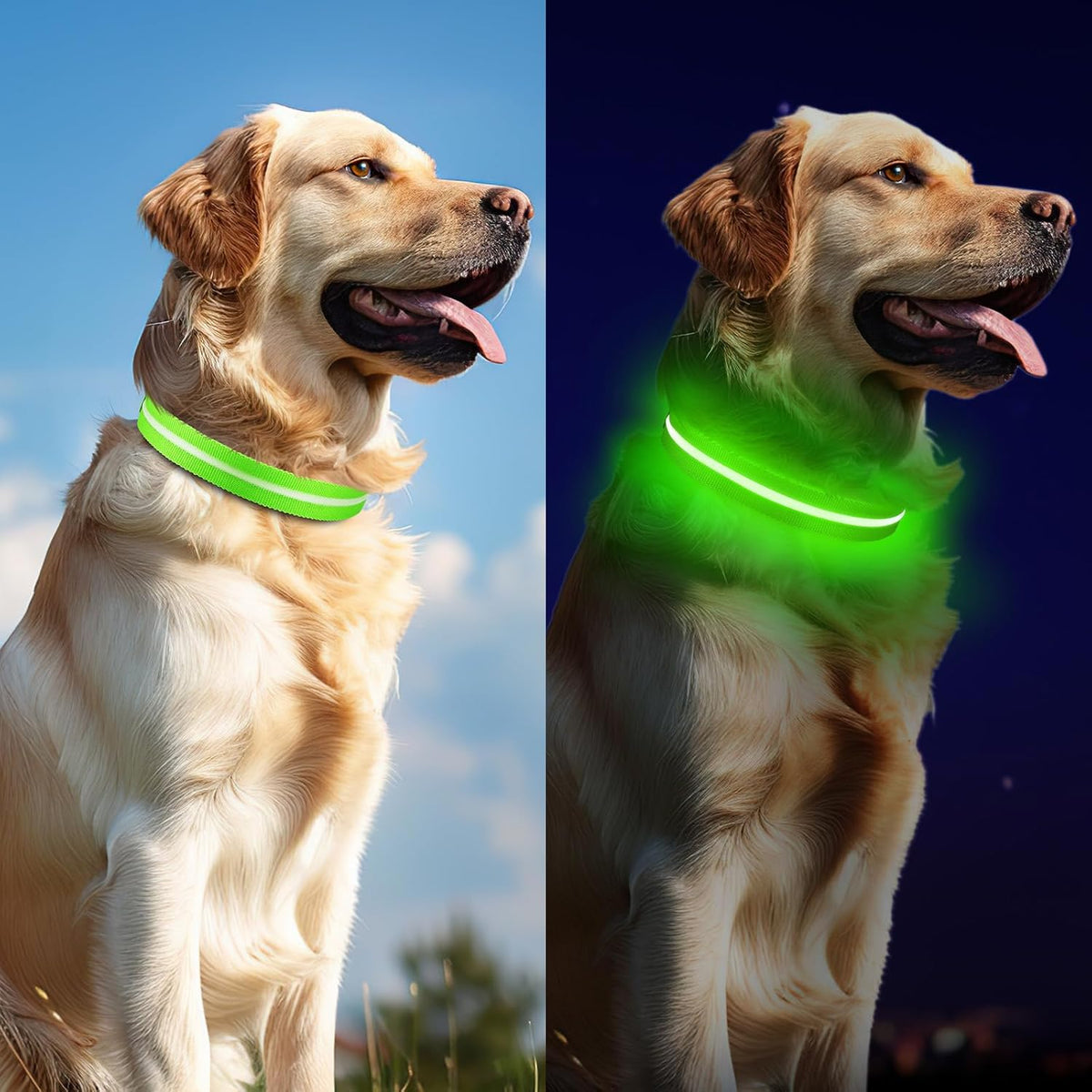 TC5100 Rechargeable Glowing LED Dog Collar M- 3 Light Modes Manufacturer code TC5100