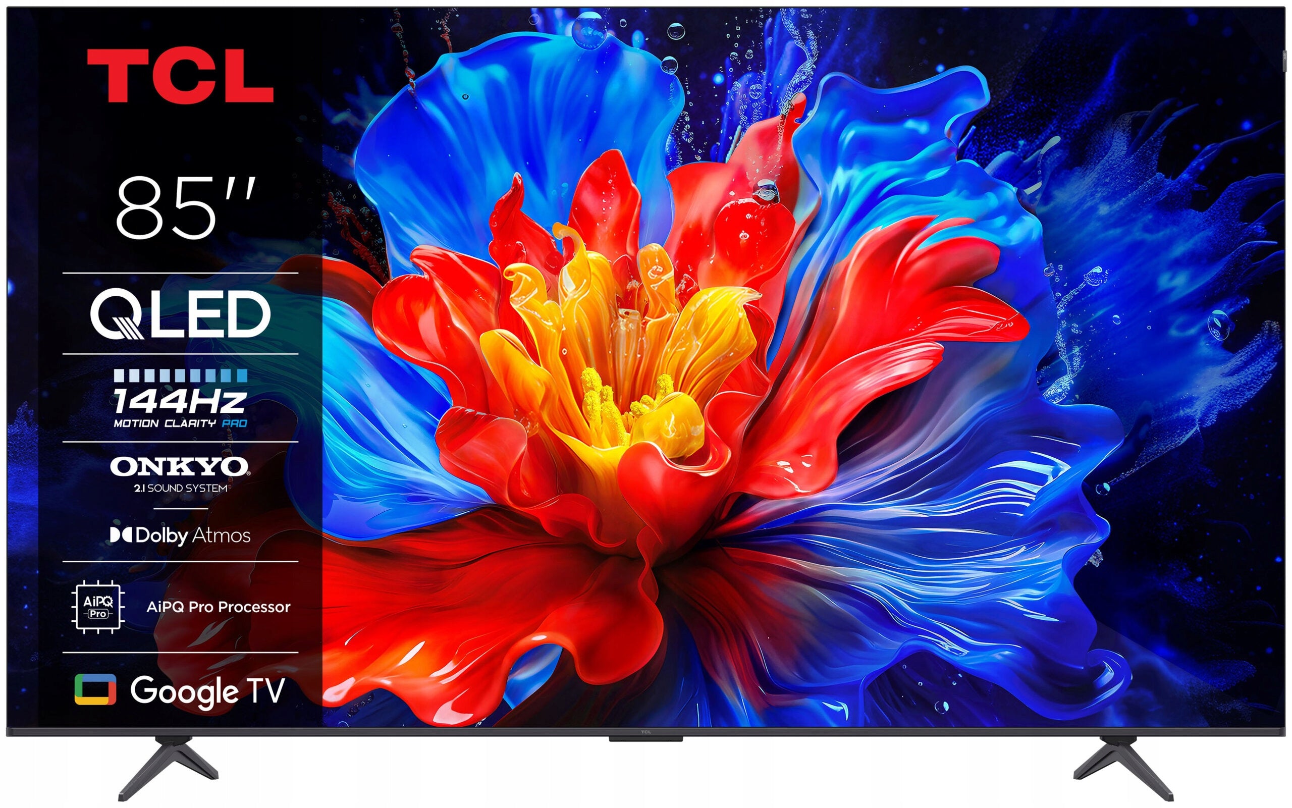 TCL 85P89K 85" QLED 4K 120Hz Google TV Dolby Atmos HDMI 2.1 HD format 4K UHD