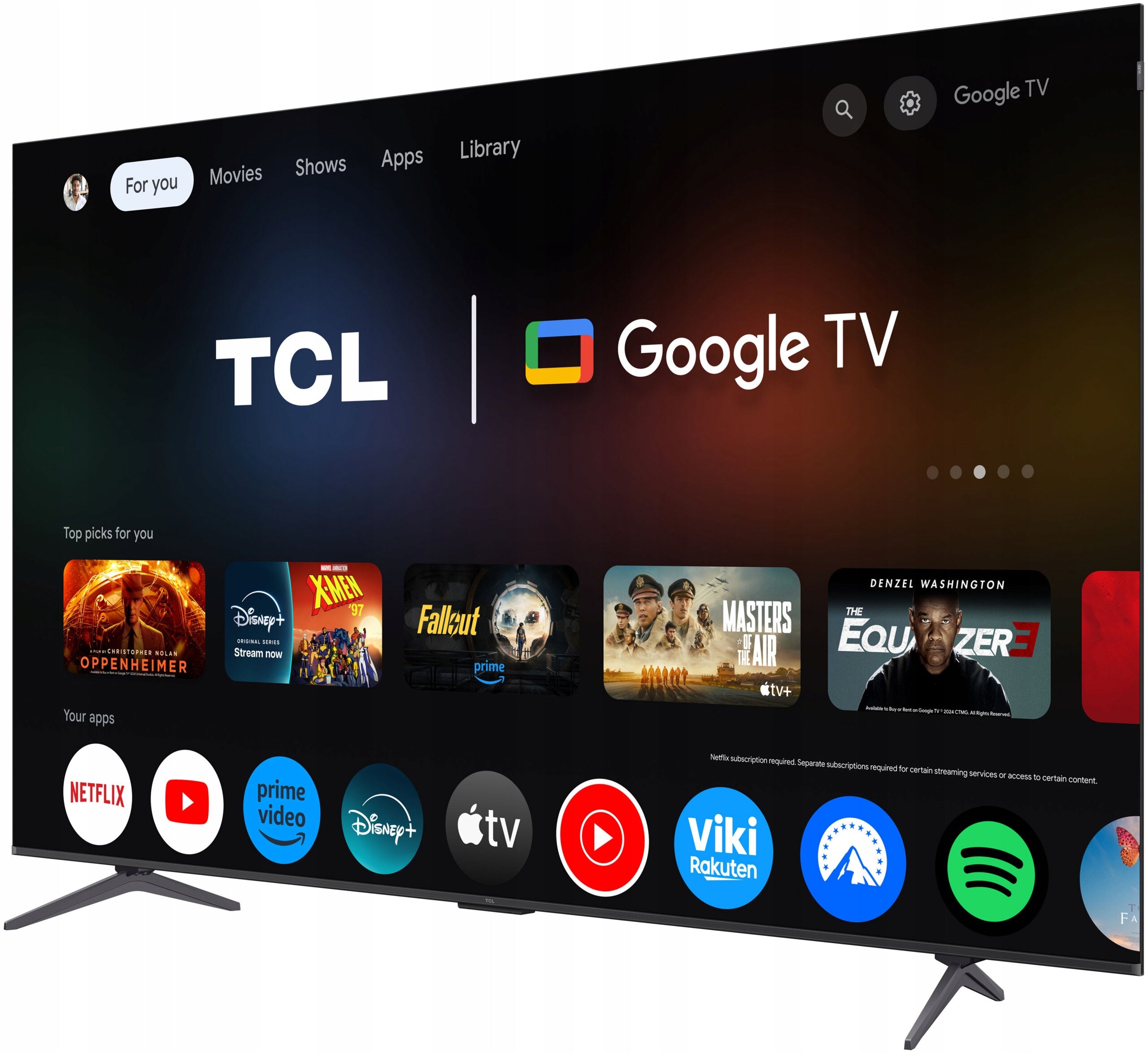 TCL 85P89K 85" QLED 4K 120Hz Google TV Dolby Atmos HDMI 2.1 TV type QLED