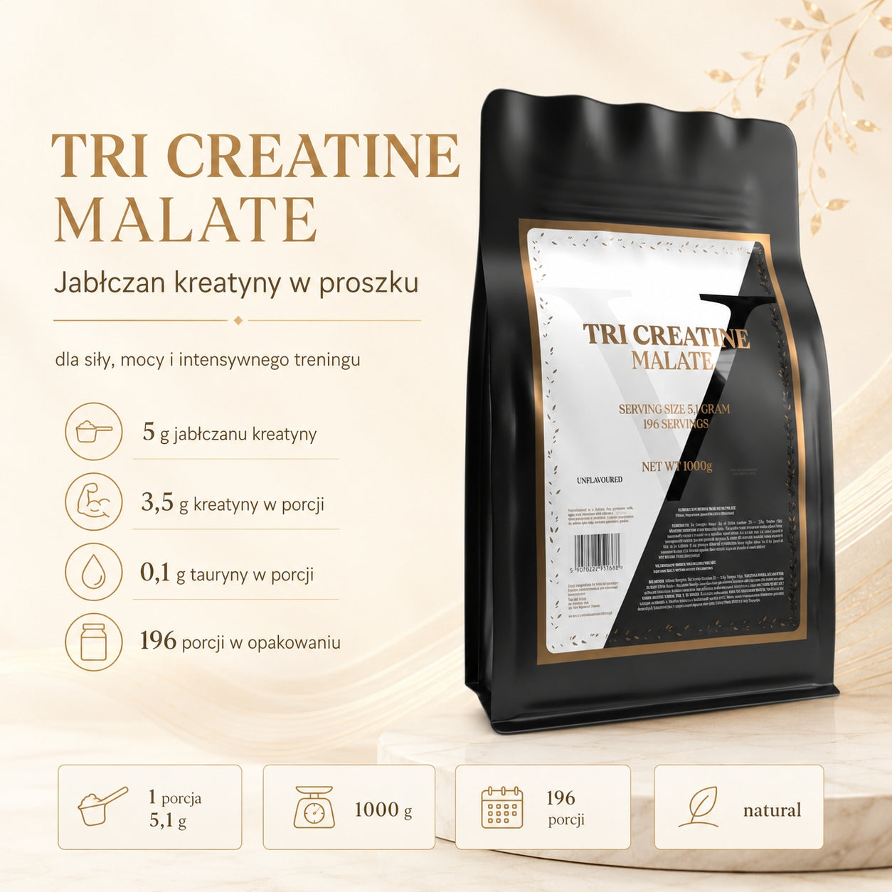 TCM 1000g Natural Victorious Packaging status original