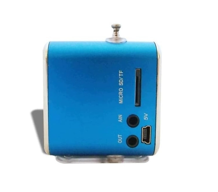 TD-V26 Mini Bluetooth Speaker MP3 FM Radio LCD Blue Brand no brand