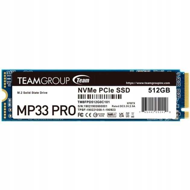 TEAMGROUP MP33 Pro SSD M.2 PCIe 3.0 NVMe 512 GB