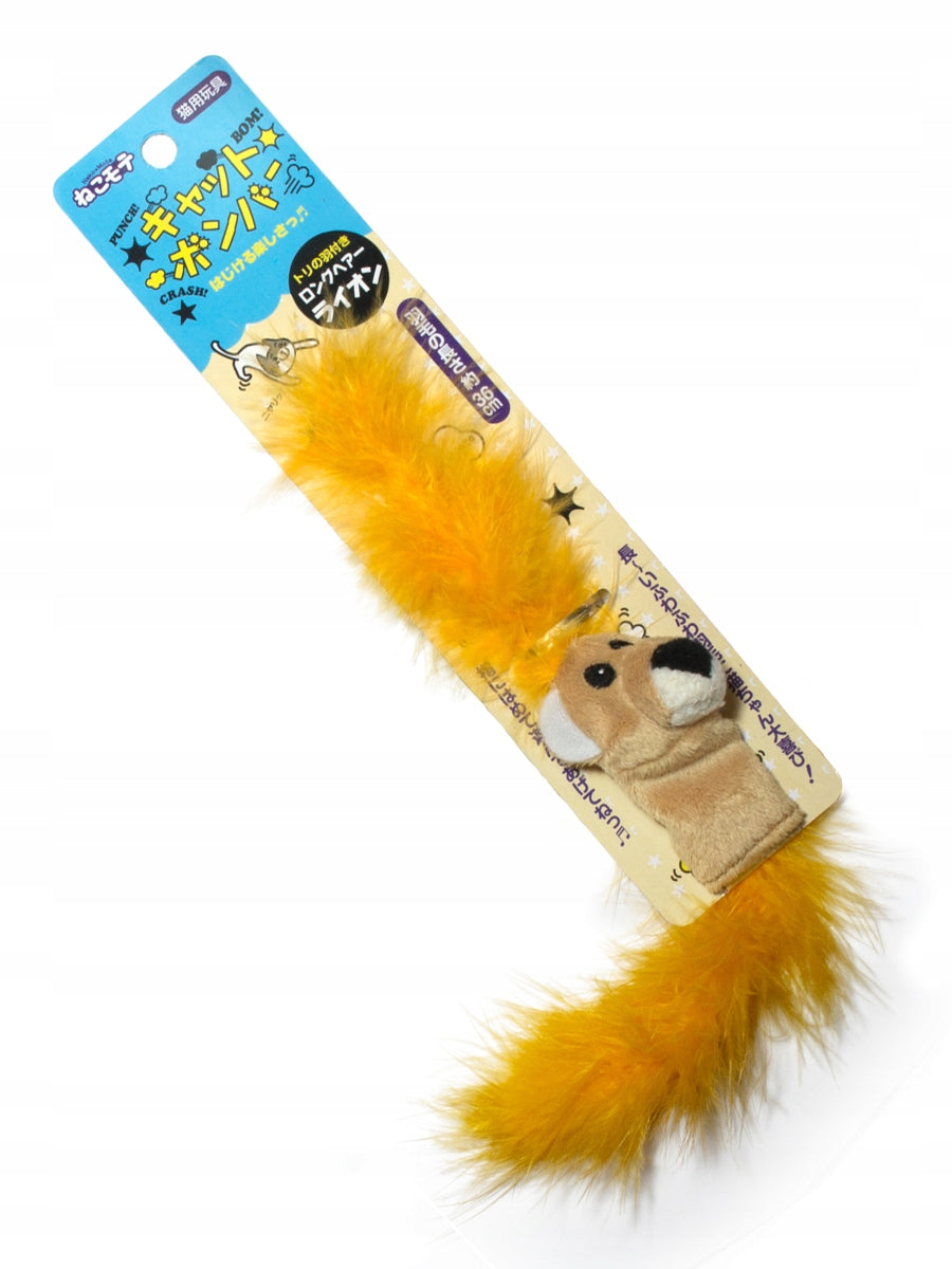 TEASER-THIMBLE FOR CATS WITH NATURAL FEATHERS AND ORGANIC DYES
