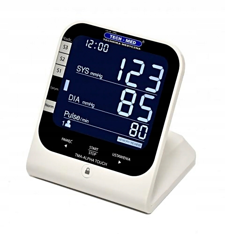 TECH-MED Tma-Alpha Touch blood pressure monitor Power supply mains-battery