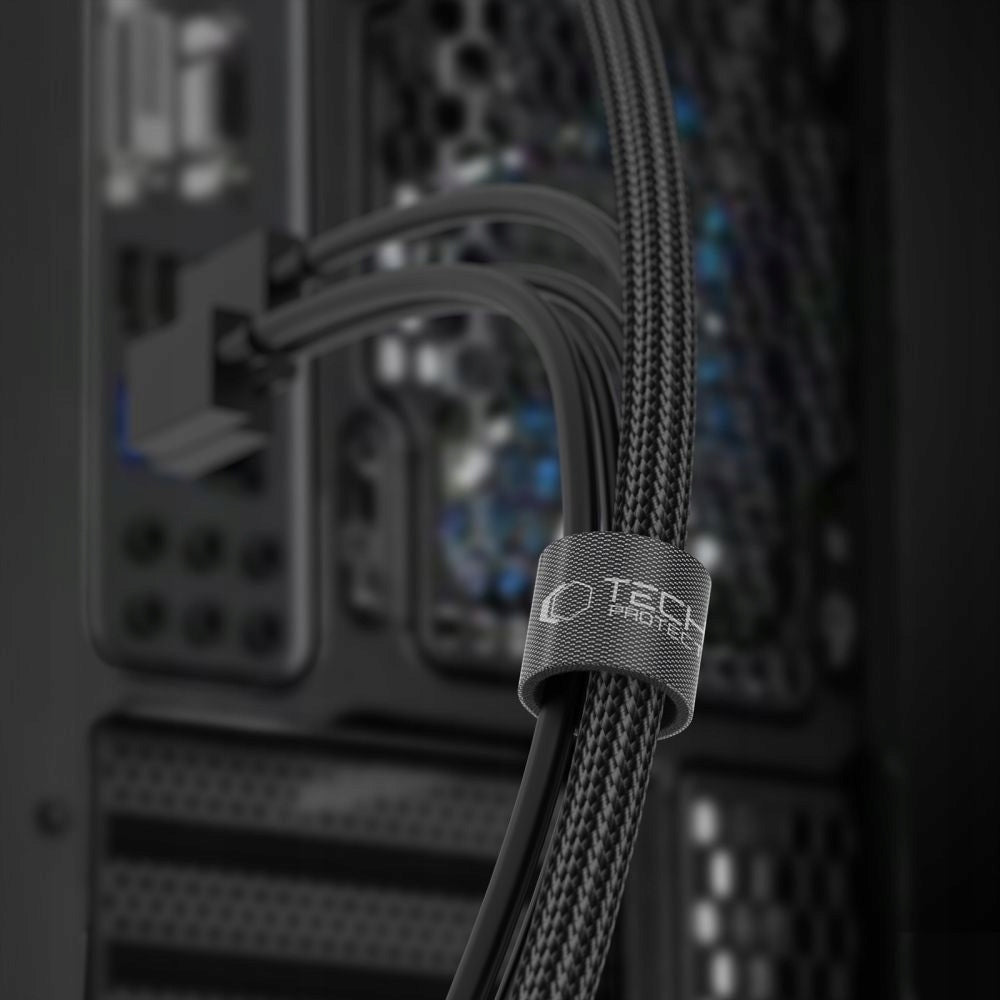 TECH-PROTECT CABLE ORGANIZER 300CM FOR COMPUTER TV POWER SUPPLIES Brand Tech-protect