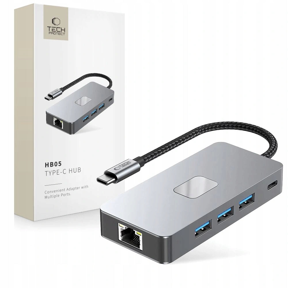 TECH-PROTECT HUB ADAPTER 9IN1 USB-C HDMI 4K PD 100W ETHERNET FOR LAPTOPS