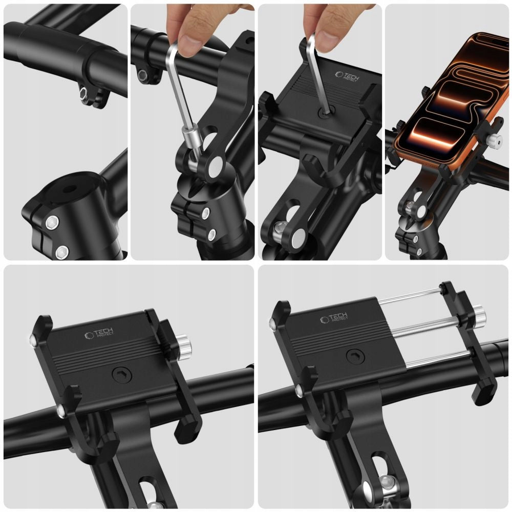 TECH-PROTECT V5 HANDLEBAR & STEM UNIVERSAL BIKE MOUNT BLACK Model Bike Mount V5
