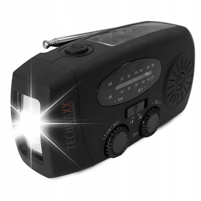 TECHNAXX RADIO TX-238 PORTABLE EMERGENCY DYNAMO SOLAR FLASHLIGHT Model TX-238