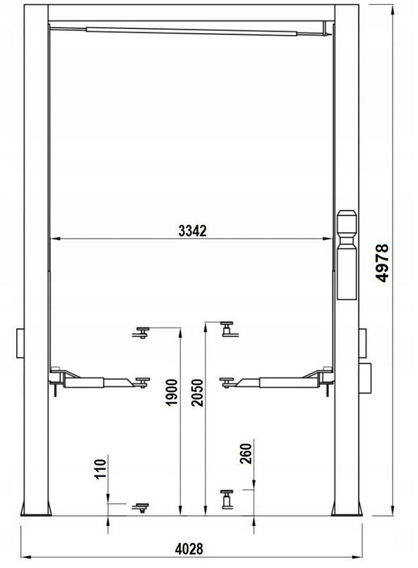 TECHWAR TWO-COLUMN LIFT TC0012 5000 KG 5T EAN (GTIN) 5906480740076