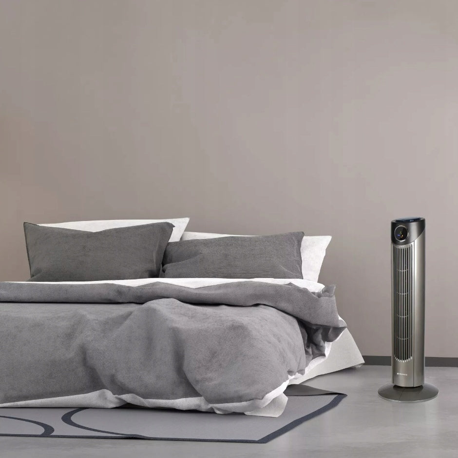 TECVANCE VERTICAL COLUMN FAN WITH REMOTE CONTROL OSCILLATION 3 TIMER MODES Fan type column