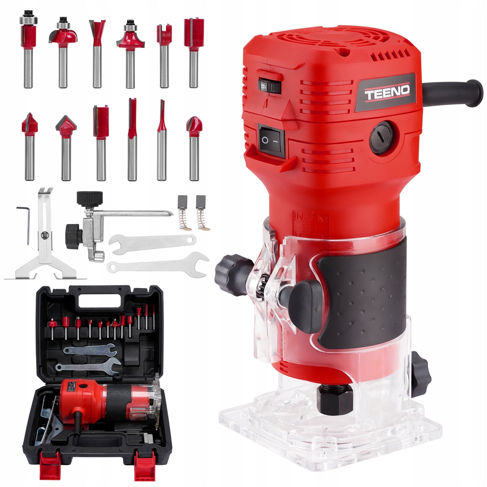 TEENO Spindle milling machine 650W + 12 heads with plastic casing