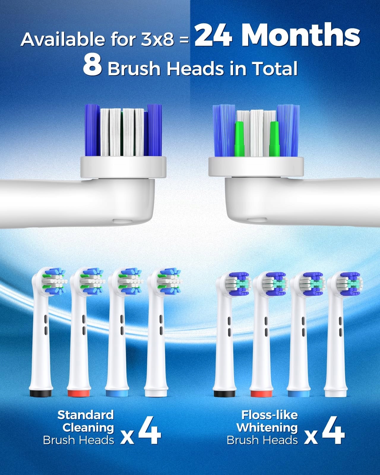 TEETHEORY Electric Toothbrush for Adults 8 Heads 4 Modes Brand no brand