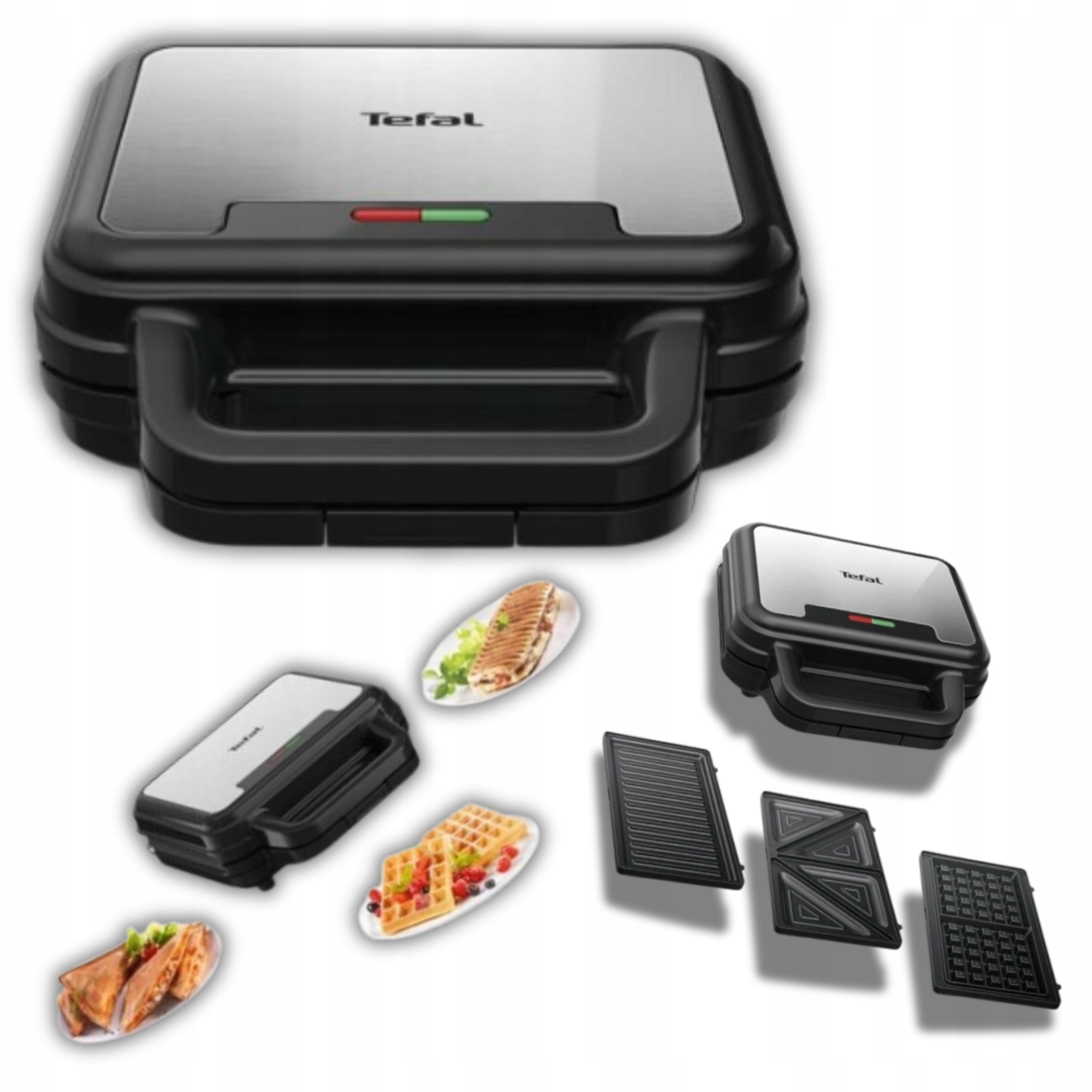 TEFAL SW383D10 UltraCompact – Multifunctional 3in1 Toaster (Waffles, Panini)