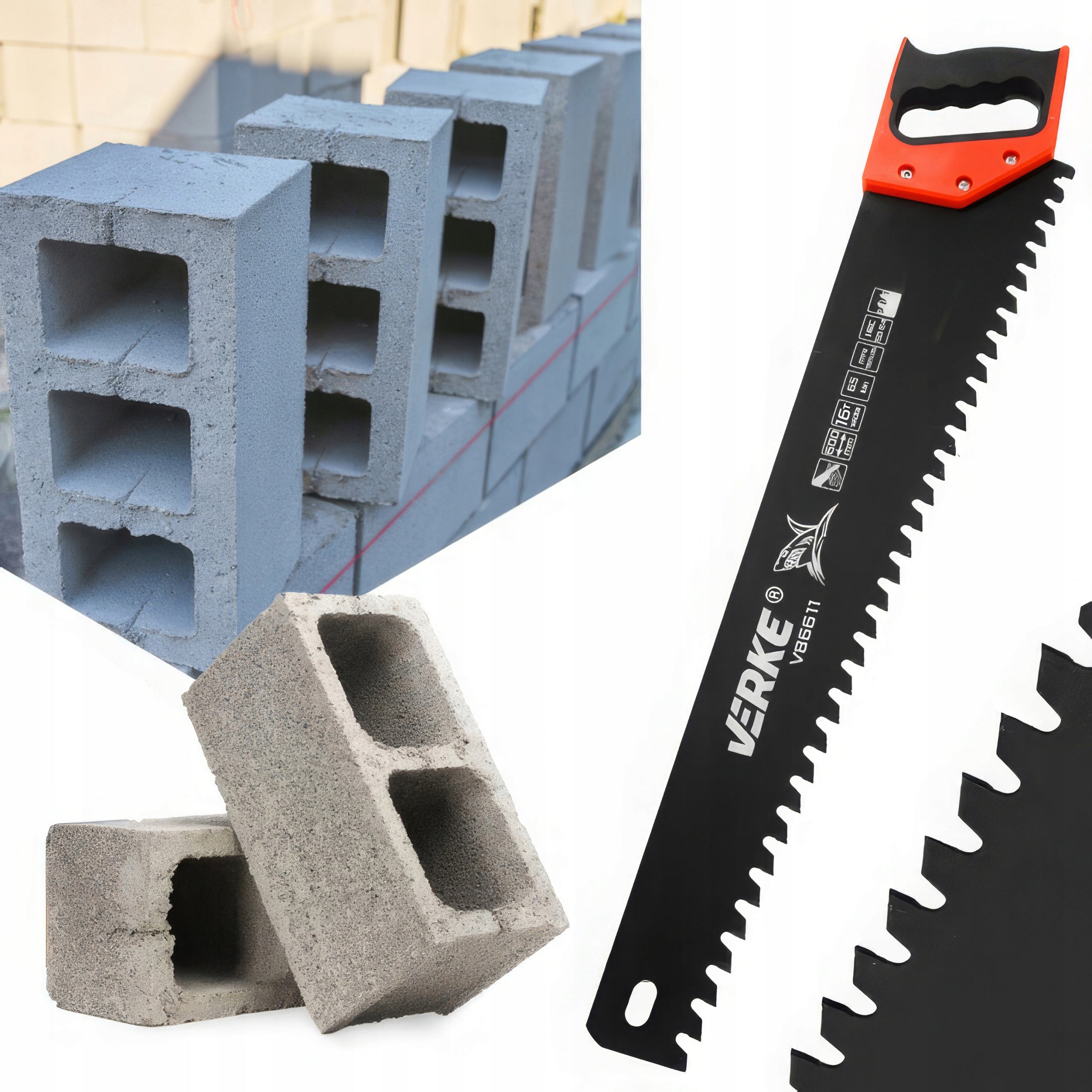 TEFLON HOLLOW AERATED CONCRETE BLOCK SAW 600mm 32/16T TEETH WITH SPECTRE Brand Verke