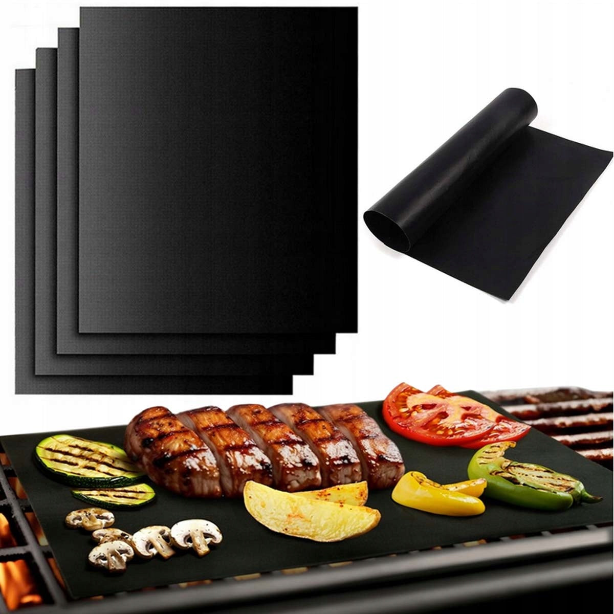 TEFLON MAT BiL2 40x33 cm 5 pcs Reusable for oven grill Length 40 cm