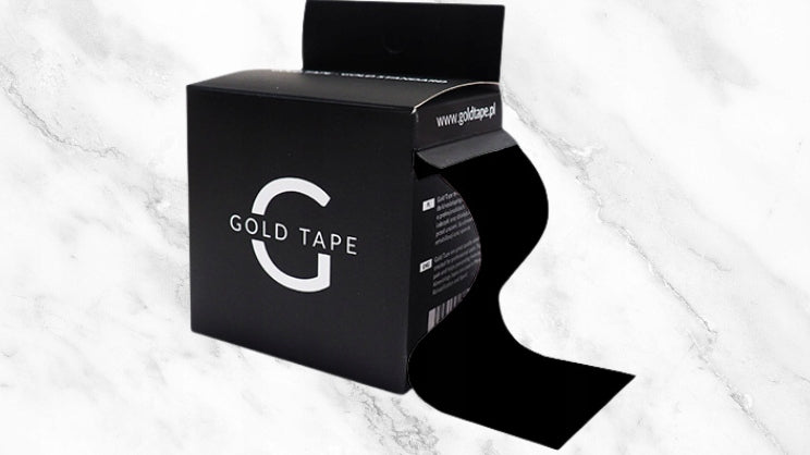 KINEZIOTAPINGO JUOSTA GOLD TAPE 5CMX5M JUODA