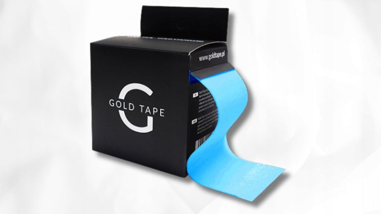 KINEZIOTAPINGO JUOSTA GOLD TAPE 5CMX5M MĖLYNA