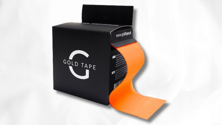 KINEZIOTAPINGO JUOSTA GOLD TAPE 5CMX5M ORANŽINĖ