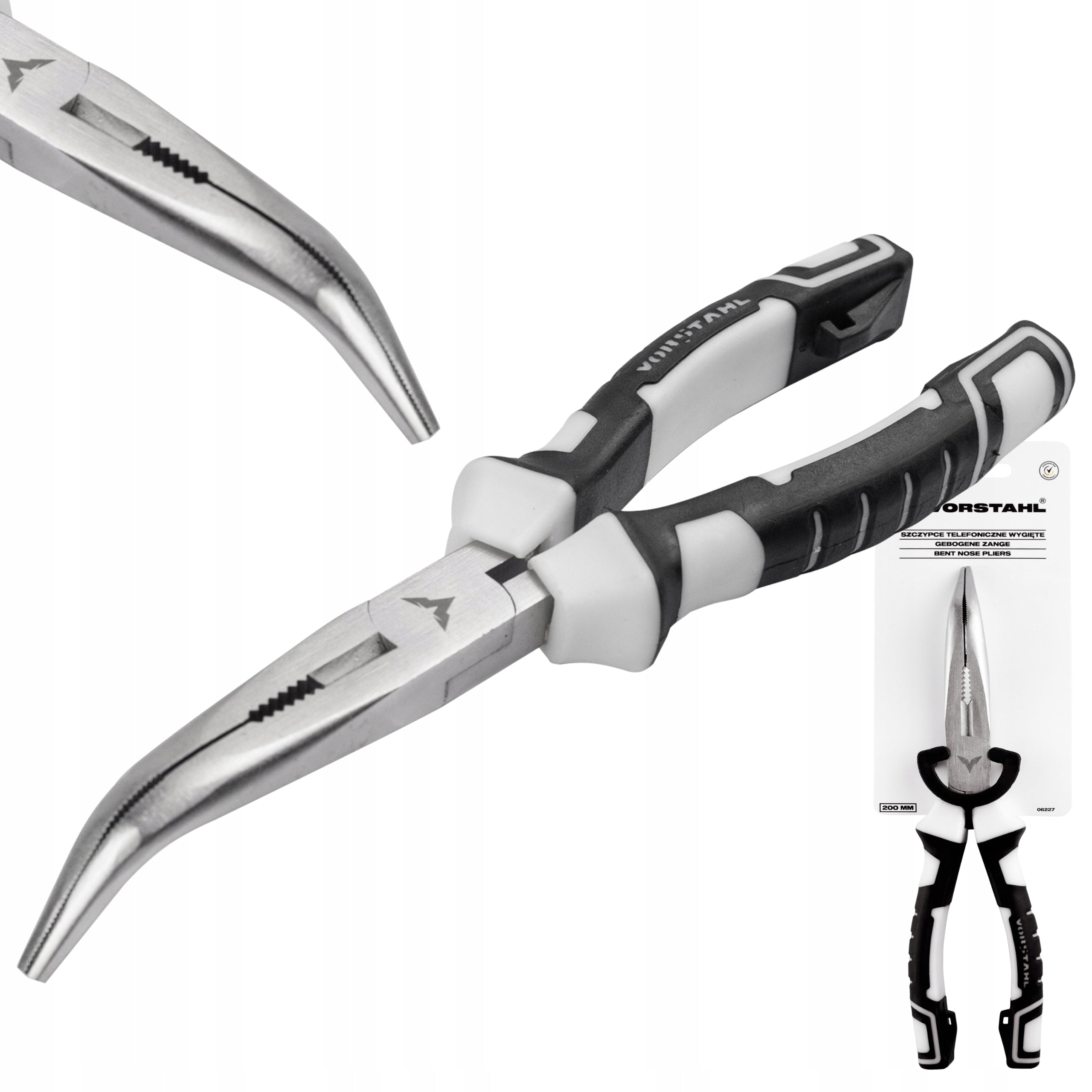 TELEPHONE PLIERS Precision BENT > 200mm < Vorstahl