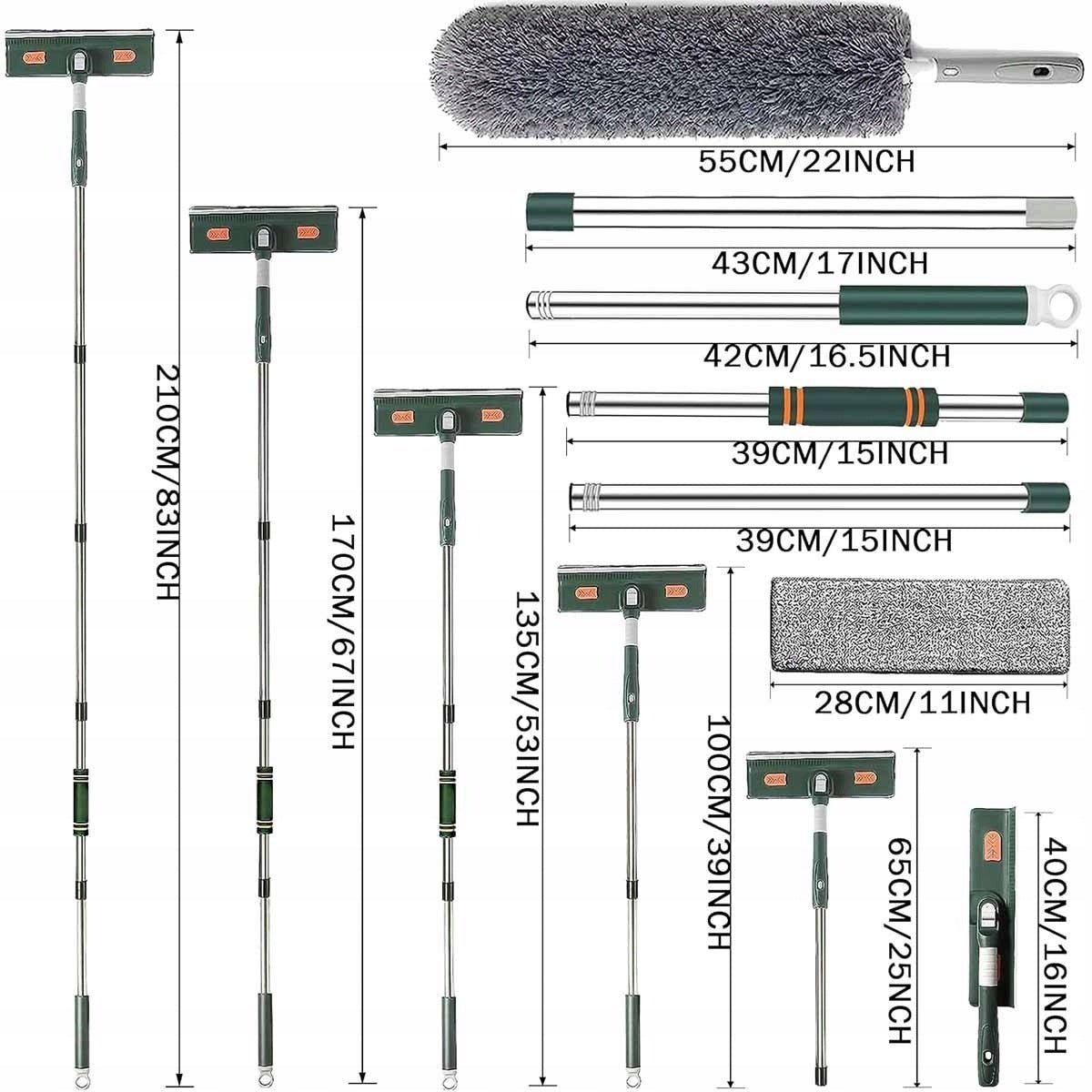 TELESCOPIC BRUSH FOR SOLAR PANELS AND WITH MOP SCRAPER Brand no brand