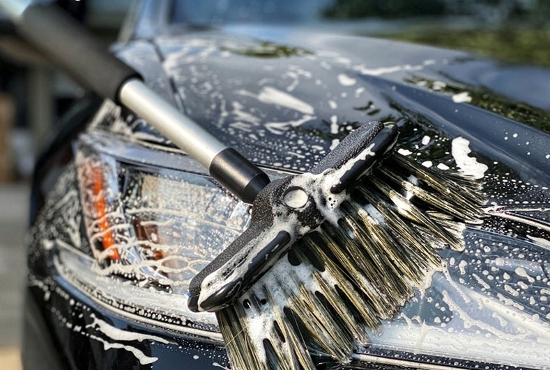 TELESCOPIC BRUSH FOR WASHING CARS PANELS PHOTO WINDOWS 130CM Packaging status original