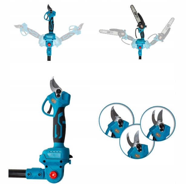 TELESCOPIC CHAINSAW+SECATEUR 48V 2X AKU SHEAR BOOM UP TO 2 M Number of batteries 2