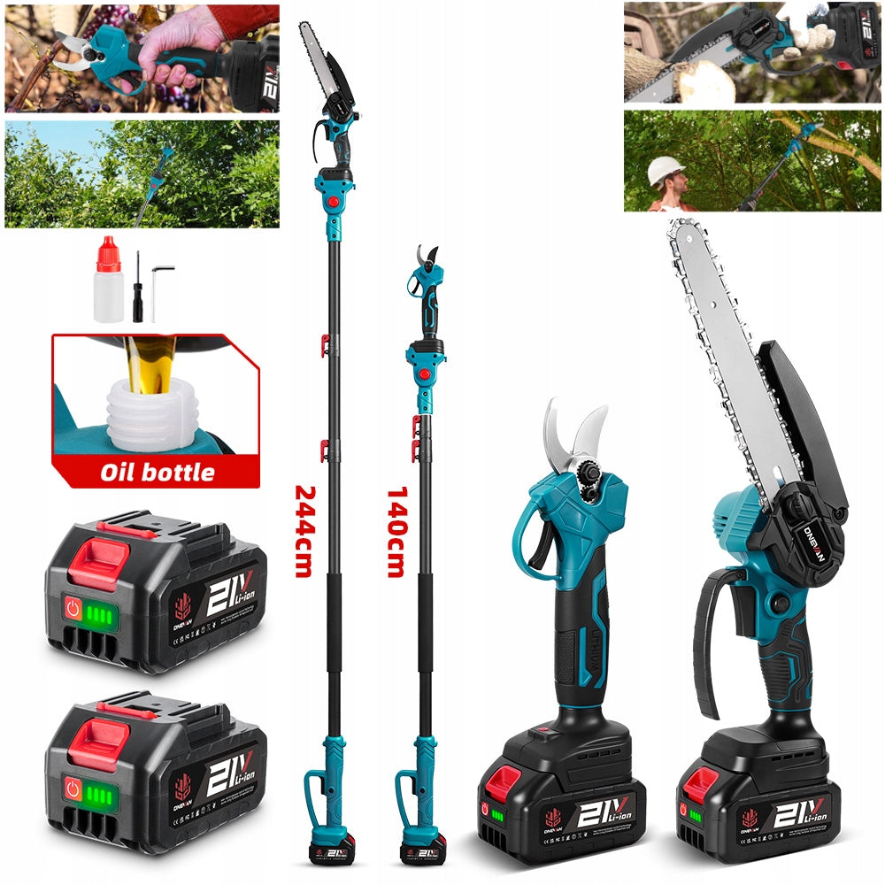 TELESCOPIC CORDLESS CHAINSAW 2M OREGON PRUNER BOOM 2AKU