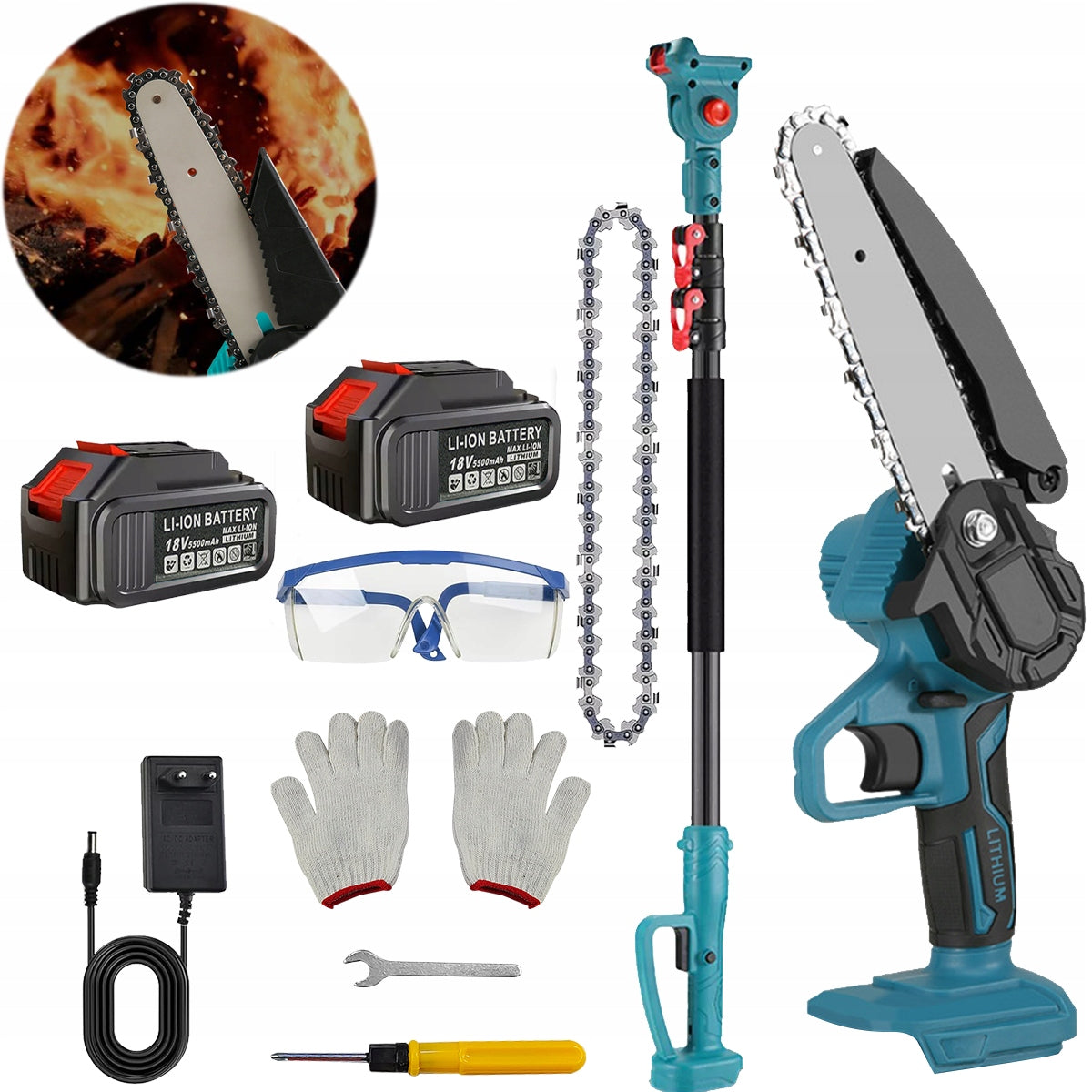 TELESCOPIC CORDLESS CHAINSAW 2M PRUNER BOOM 2 AKU