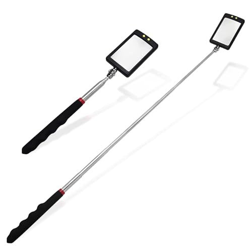 TELESCOPIC INSPECTION MIRROR LED ROTATING 360 TOOL MECHANIC 2 PCS. Brand no brand
