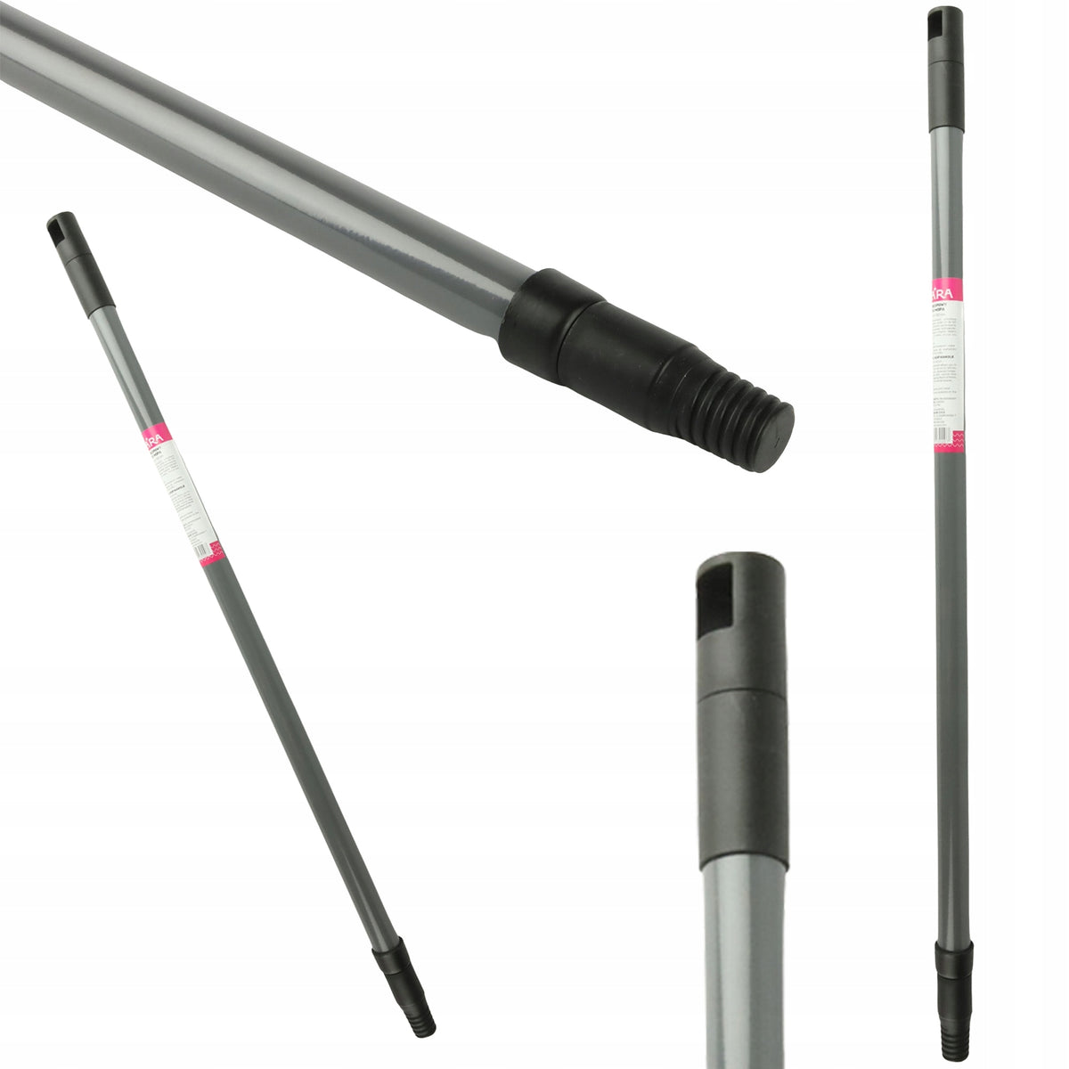 TELESCOPIC MOP POLE ADJUSTABLE 120CM GREY WITH THREAD DURABLE BAR
