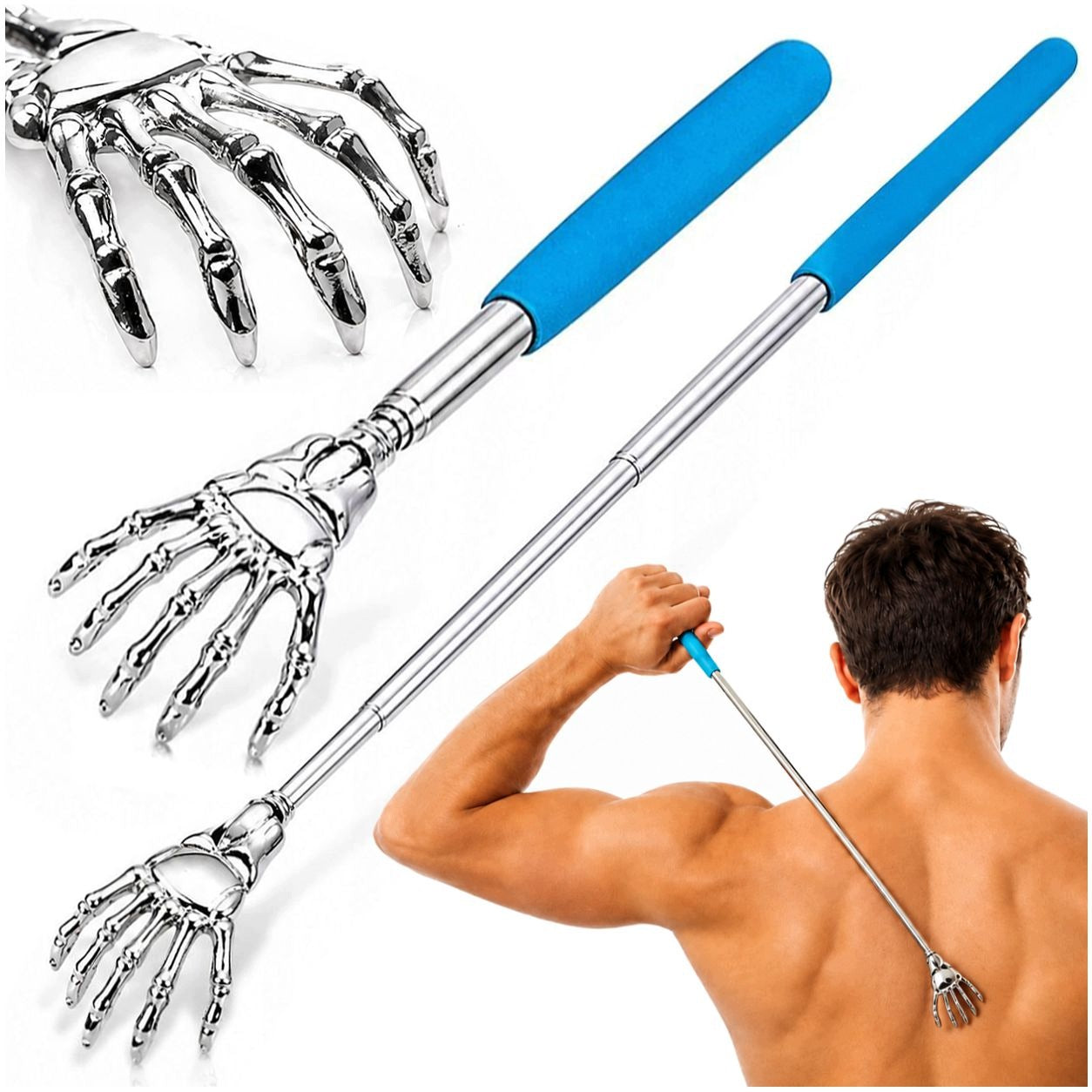 TELESCOPIC SCRATCHER FOR BACK BODY FOLDING 58cm SCRATCHER MASSAGER PAW V2