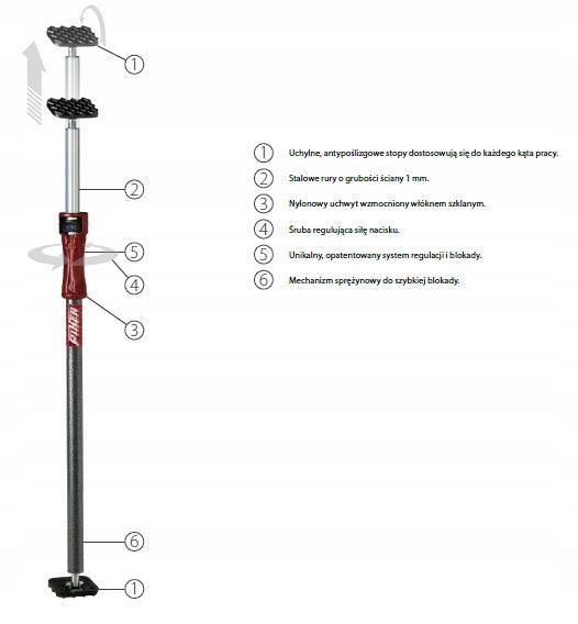 TELESCOPIC SUPPORT 97-170CM MULTIPROP 2 PIHER P30011 Manufacturer code P30011