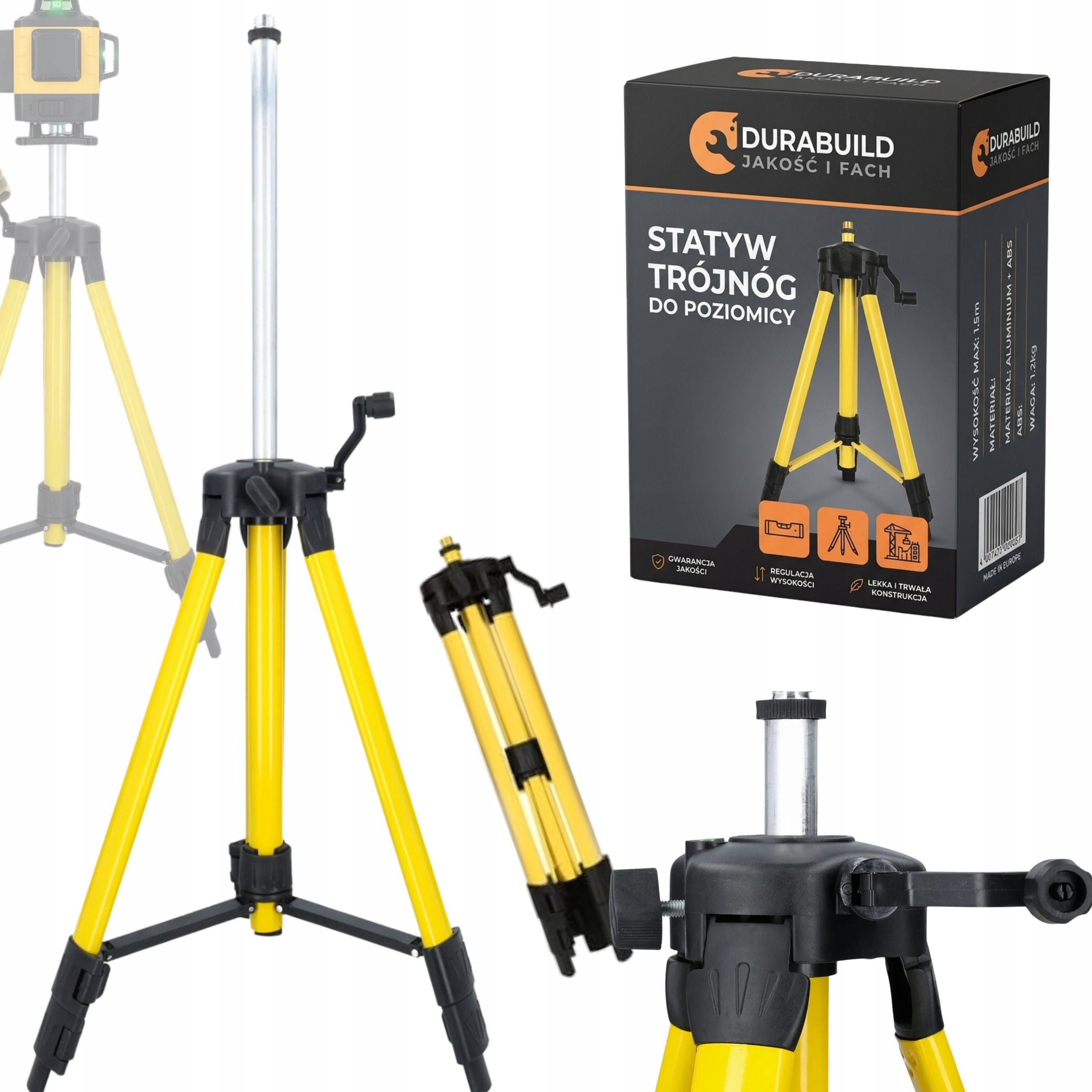 TELESCOPIC TRIPOD FOR LASER LEVEL DURABUILD 120 CM