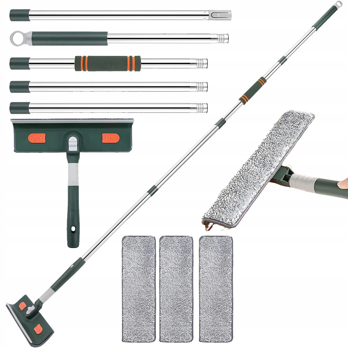 TELESCOPIC WASHER FOR WINDOWS 2,1M STREAK PULLER FOR WINDOWS STRONG 3in1 + overlays