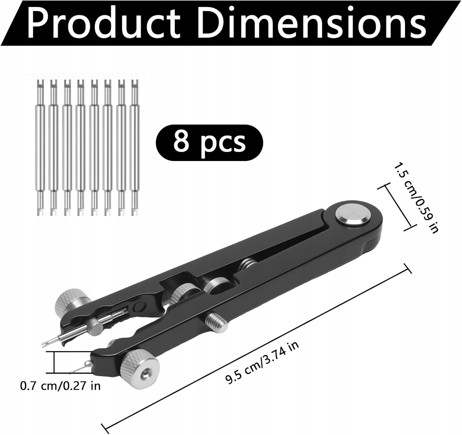 TELESCOPIC WATCH TOOL WITH TIPS V 8 TIPS Brand NAR