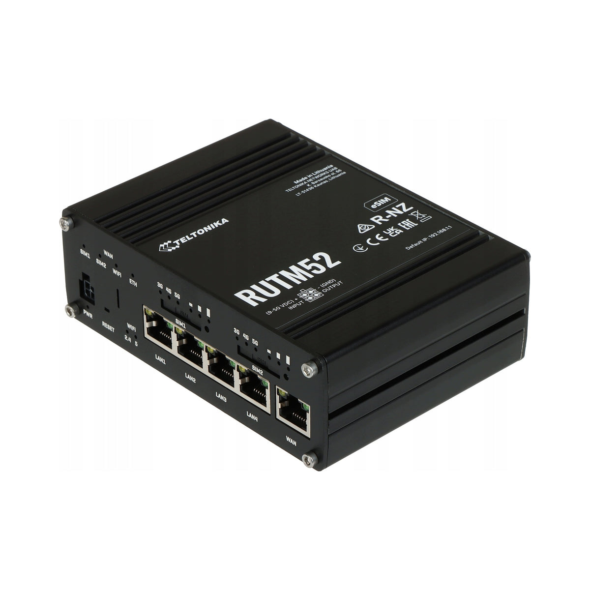 TELTONIKA RUTM52 ROUTER 5G DUAL SIM ESIM WIFI 5