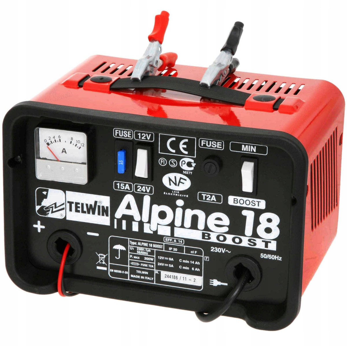 TELWIN ALPINE 18 12/24V 14A rectifier Maximum amperage 9 A