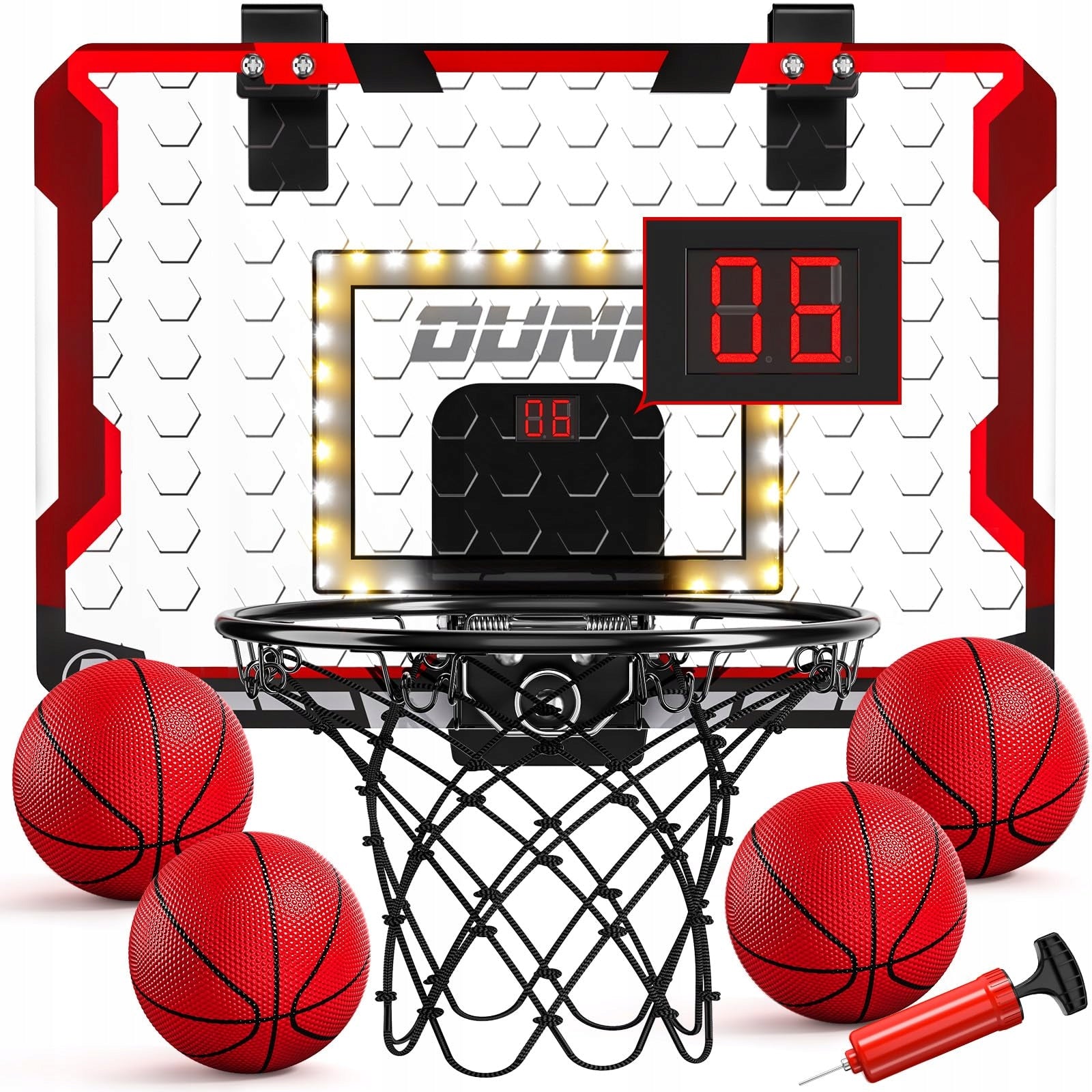 TEMI Basketball Basket Inside Mini Basket with 4 Balls