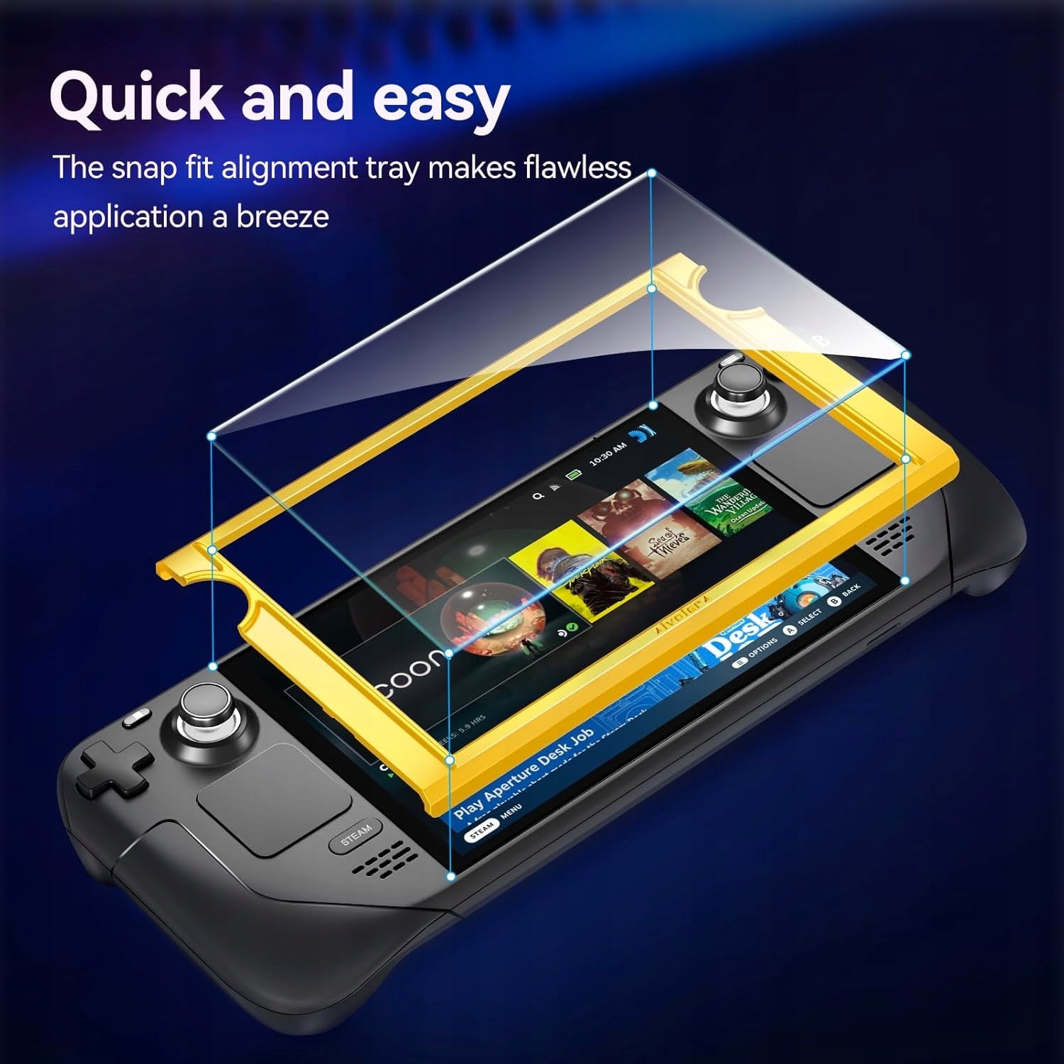 TEMPERED GLASS FOR STEAM DECK 9H SCREEN WITHOUT AIR BUBBLES Brand Mpow