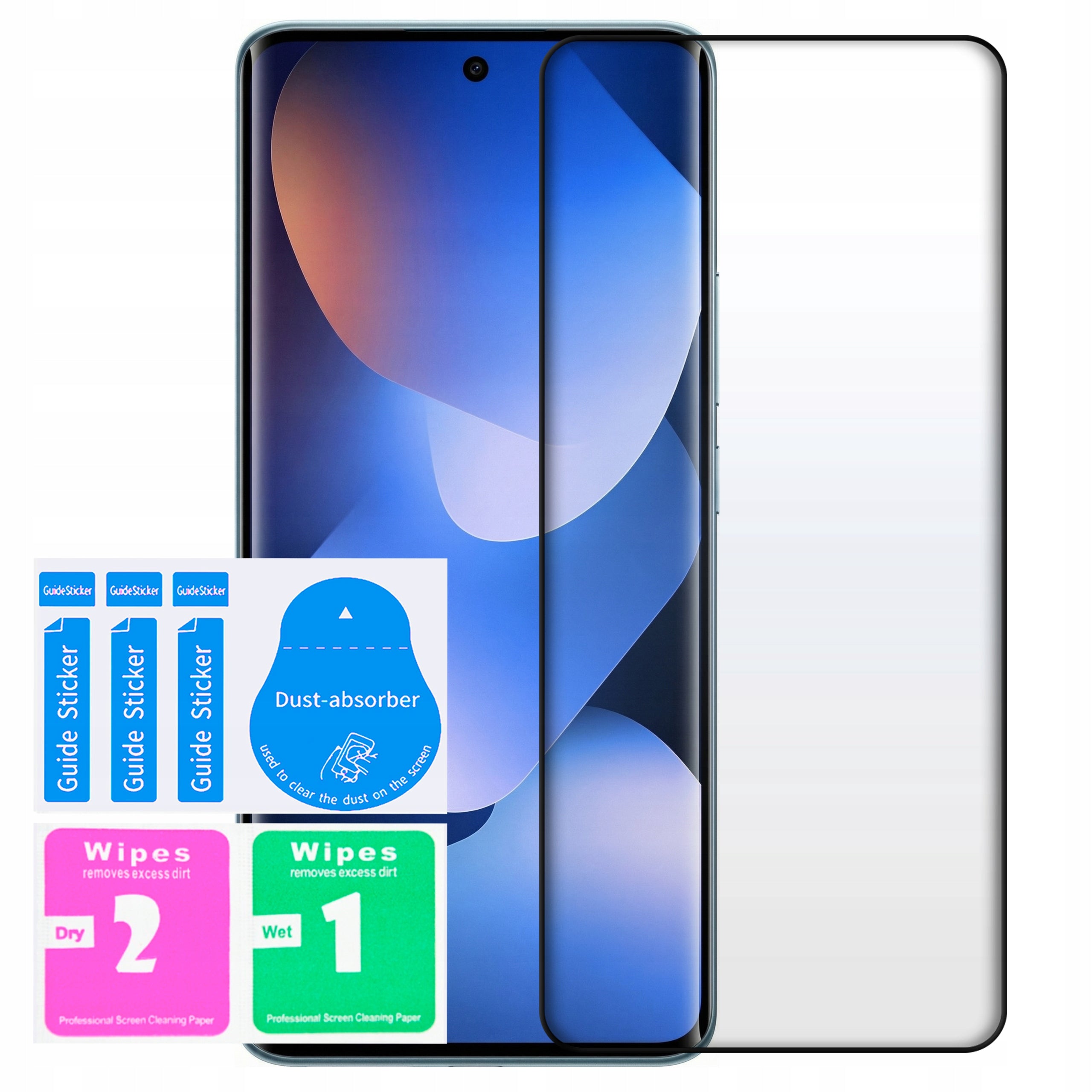 TEMPERED GLASS FOR XIAOMI REDMI NOTE 15 CURVED SIDE EDGES Packaging status original