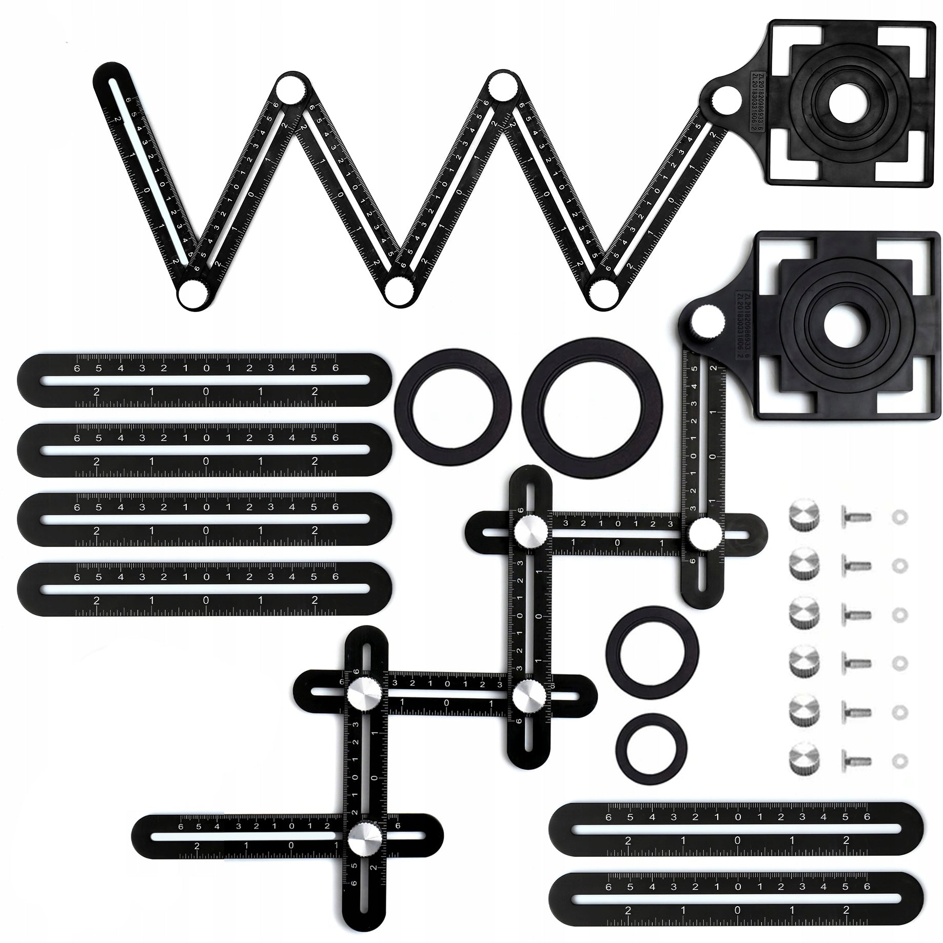 TEMPLATE FITTING STENCIL HOLE MARKER ALUMINUM SOLID
