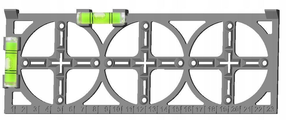TEMPLATE FOR DIMENSIONING HOLES OF ELECTRIC CANS SET OF 3PCS Manufacturer code SZABLON DO WYMIAROWANIA PUSZEK SZAB.DO.P2/3/4