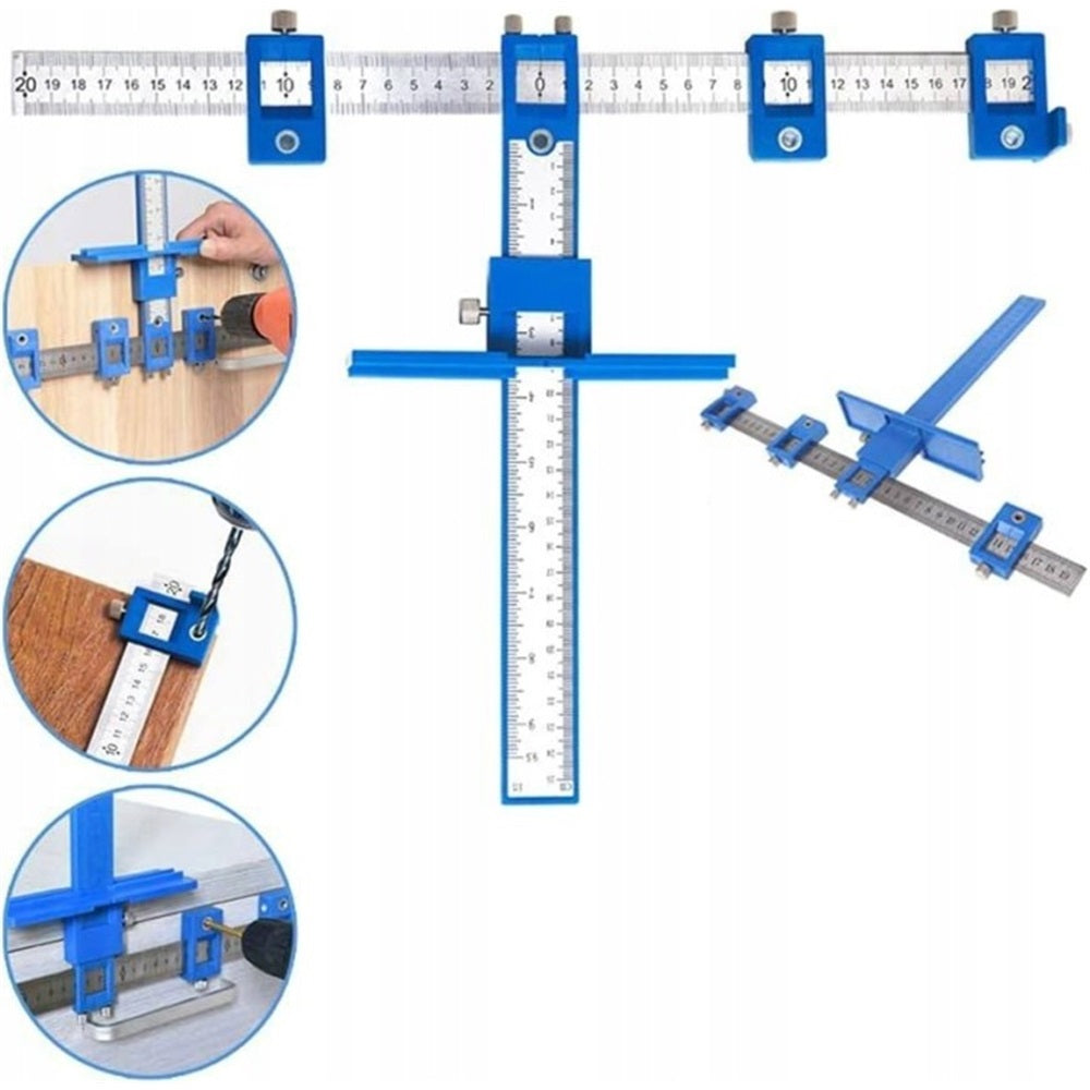 TEMPLATE FOR DRILLING HOLES FOR FURNITURE HANDLES