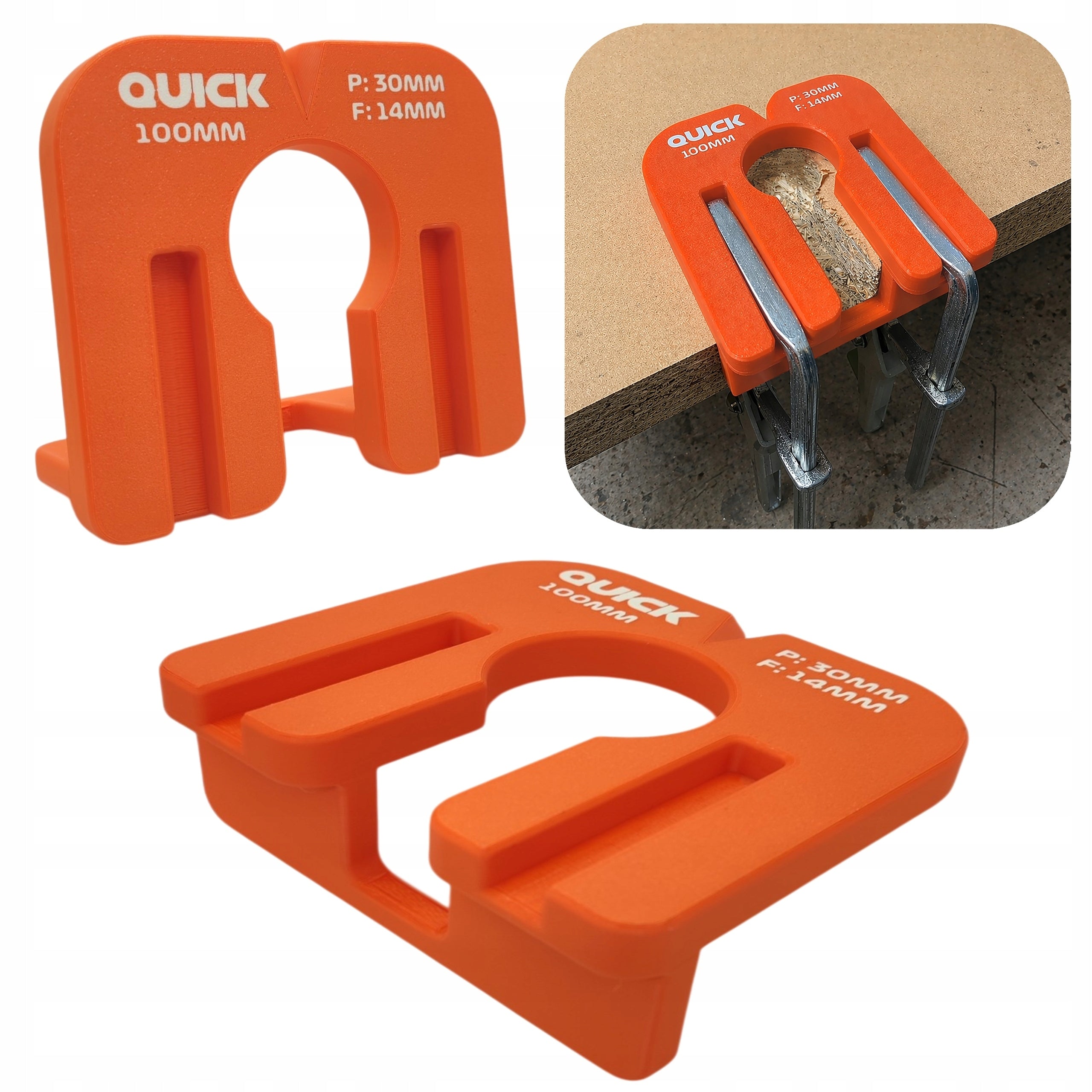 TEMPLATE FOR FURNITURE CONNECTOR QUICK 100MM CUTTER 14MM
