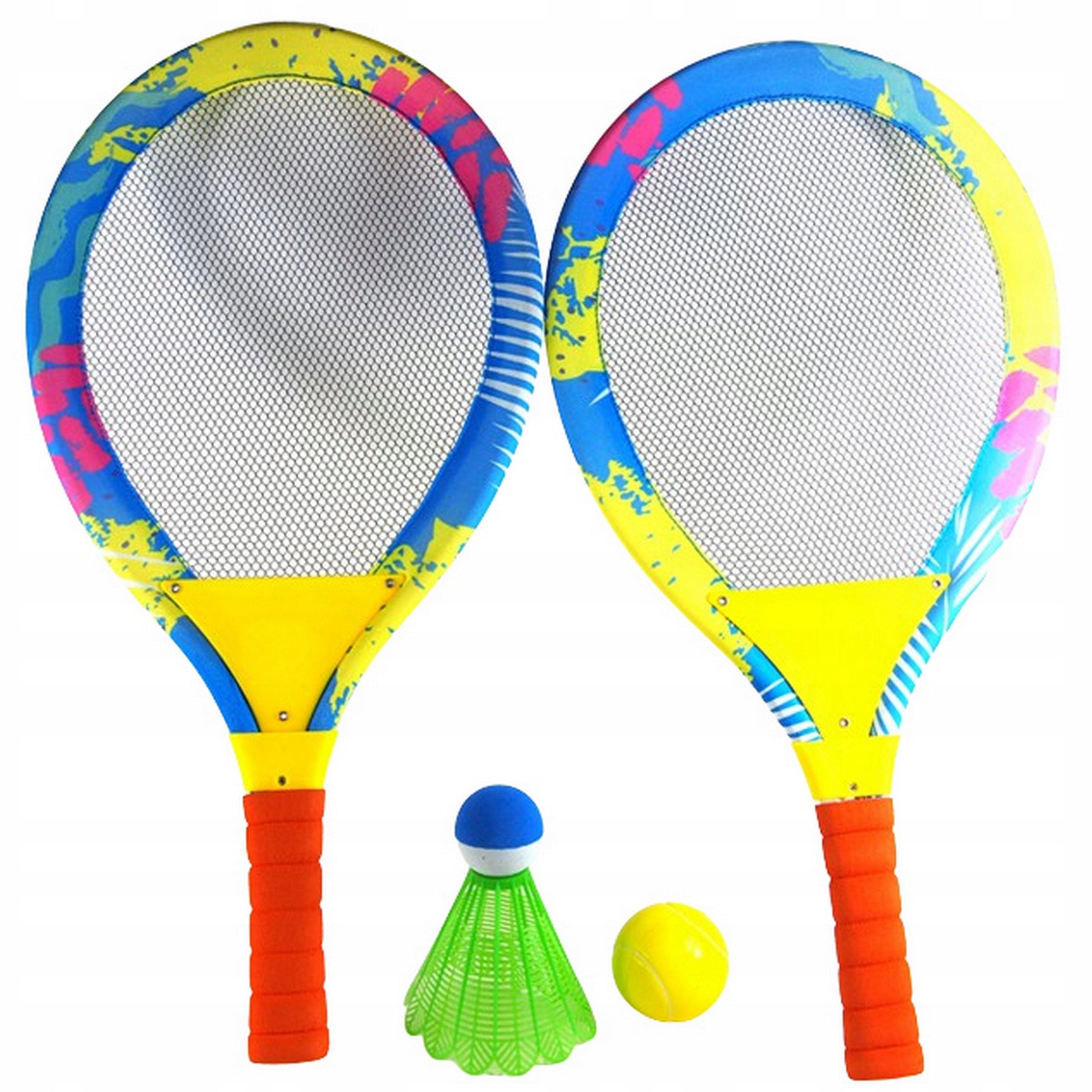TENNIS BADMINTON PADEL FOR CHILDREN BEACH SET RACKETS SHUTTLECOCK BALL