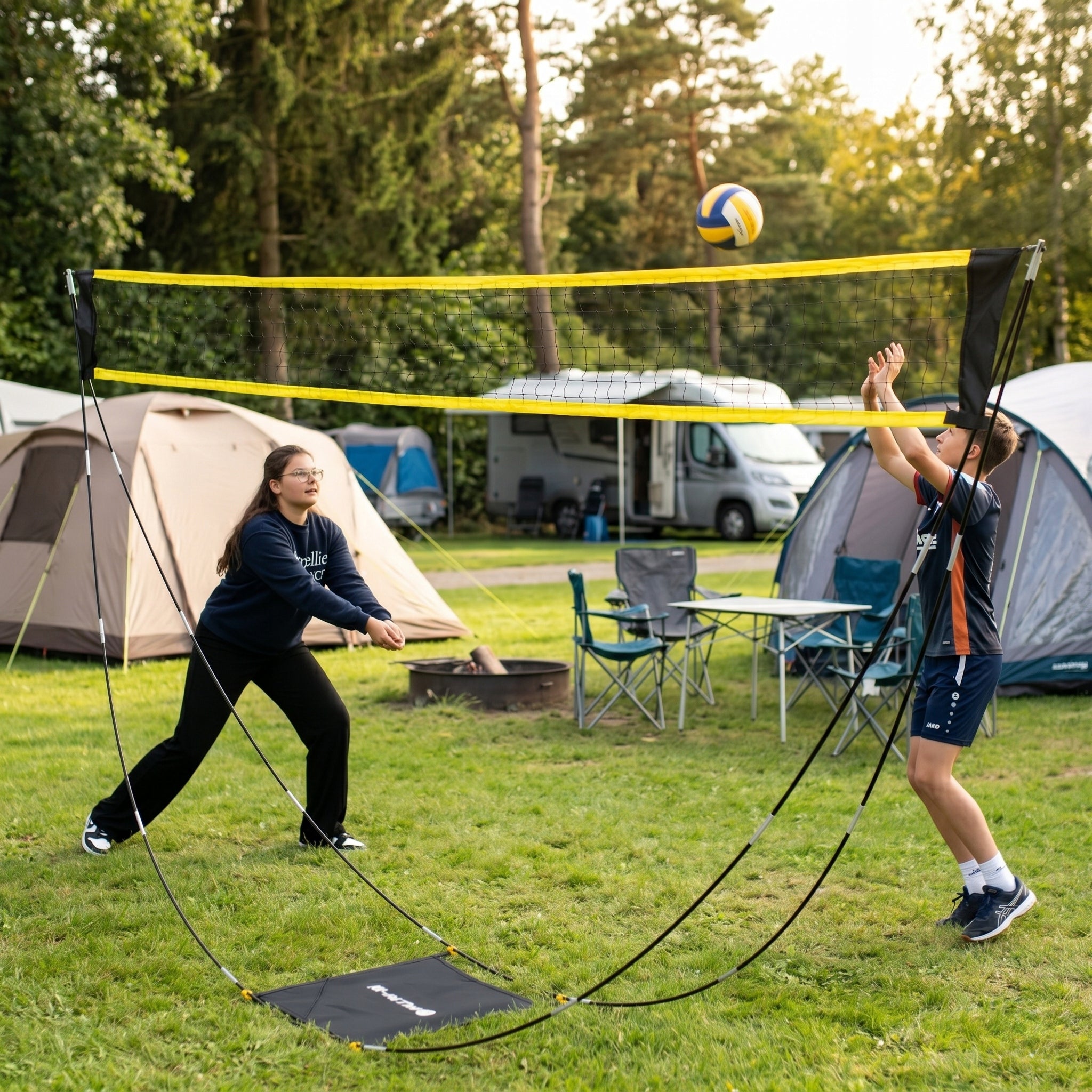 TENNIS VOLLEYBALL BADMINTON NET PORTABLE + COVER Brand Be-active