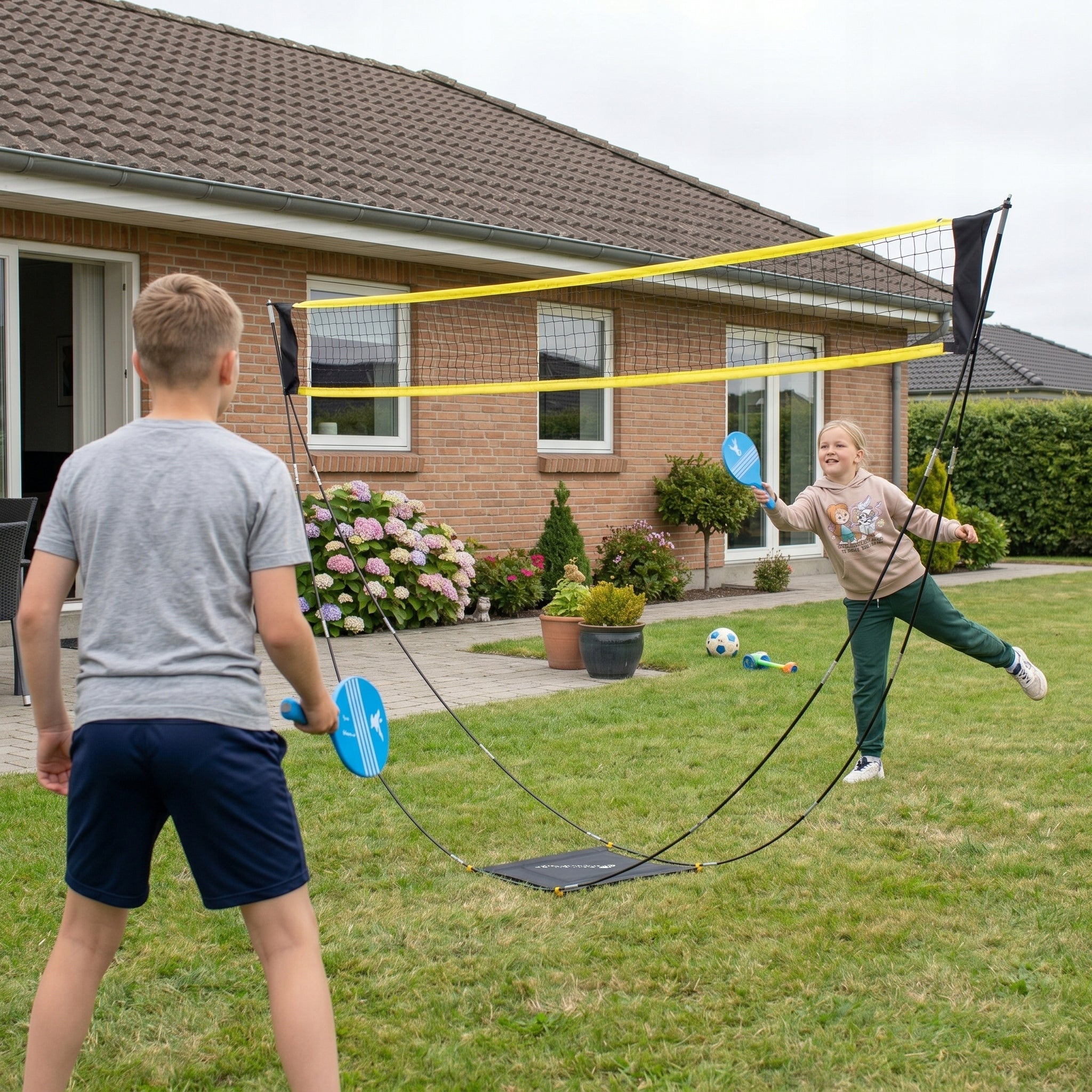 TENNIS VOLLEYBALL BADMINTON NET PORTABLE + COVER Manufacturer code Siatka do gry w badmintona przenośna
