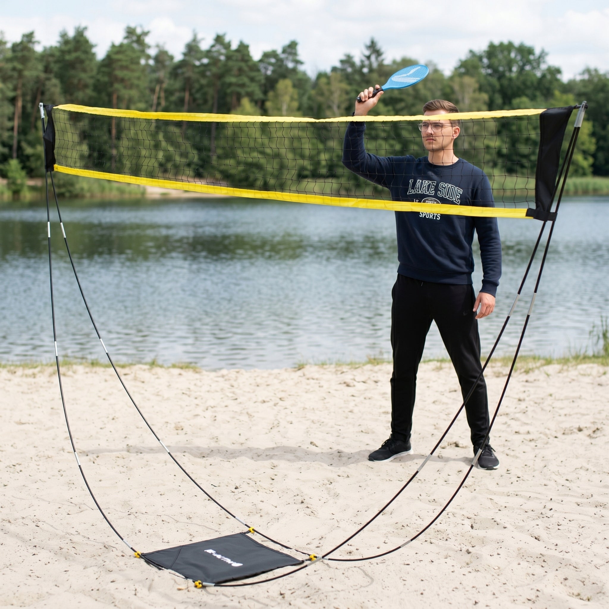 TENNIS VOLLEYBALL BADMINTON NET PORTABLE + COVER Number of items in the set 3