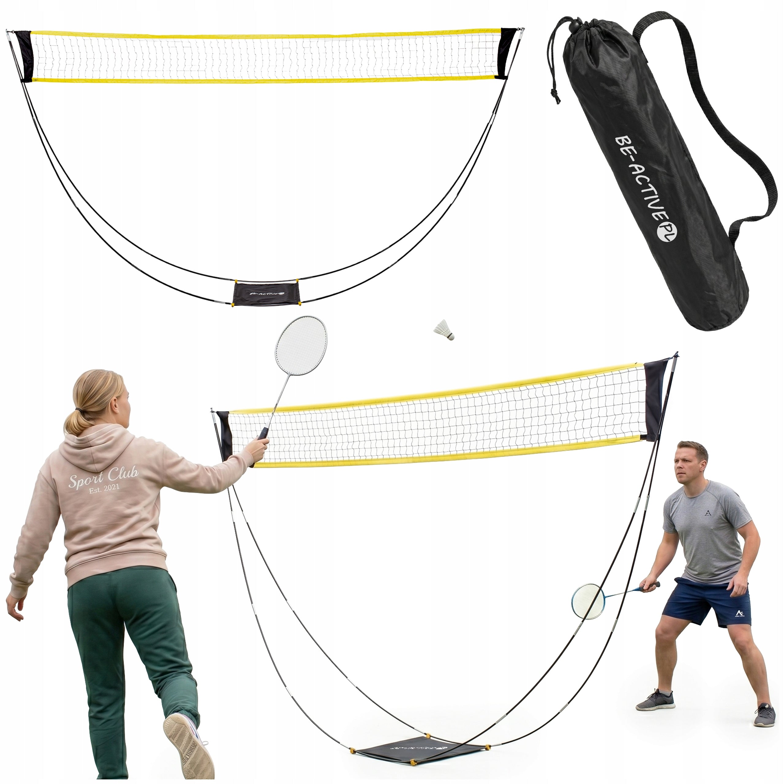TENNIS VOLLEYBALL BADMINTON NET PORTABLE + COVER